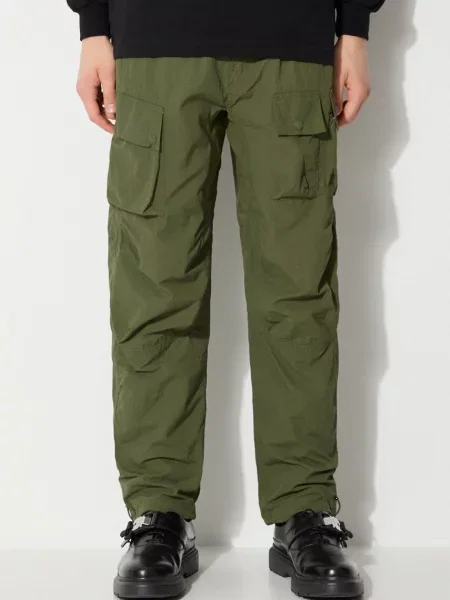 Maharishi nadrág Veg Dyed Cargo Track Pants Japanese férfi egyenes zöld