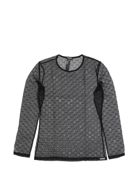 Top Dsquared2 cu imagine plasă negru