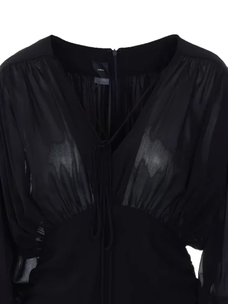 Rochie Pinko cu decolteu în V negru