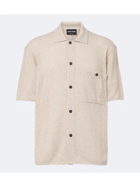 Cămașă Giorgio Armani tricotate bej