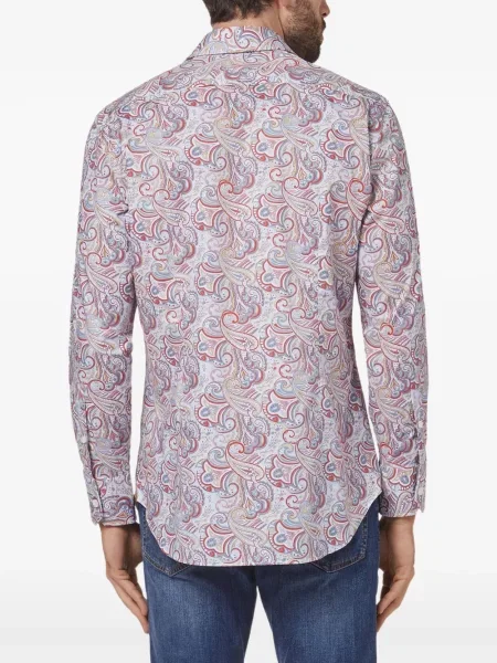 Риза Billionaire с принт с пейсли десен бяло