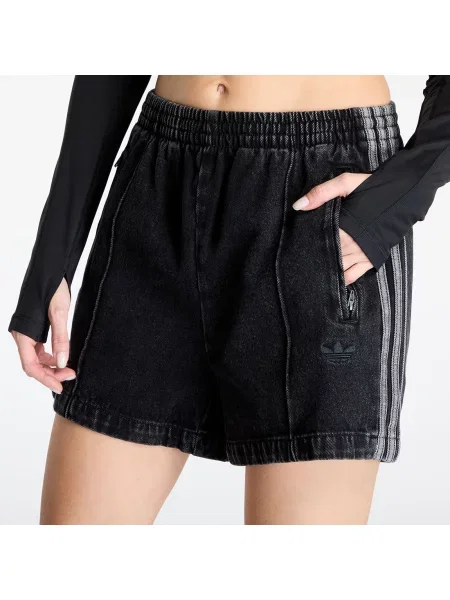 Kratek kratke jeans hlače Adidas črna