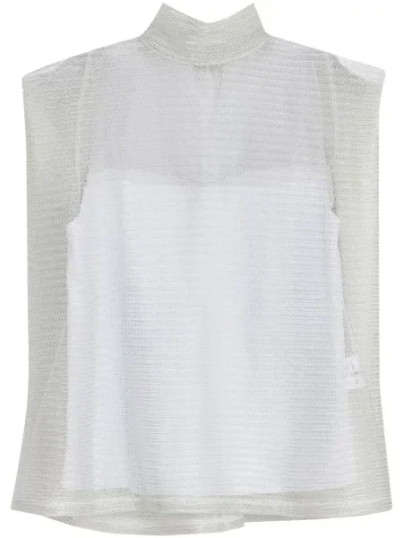 Top Gloria Coelho plasă gri