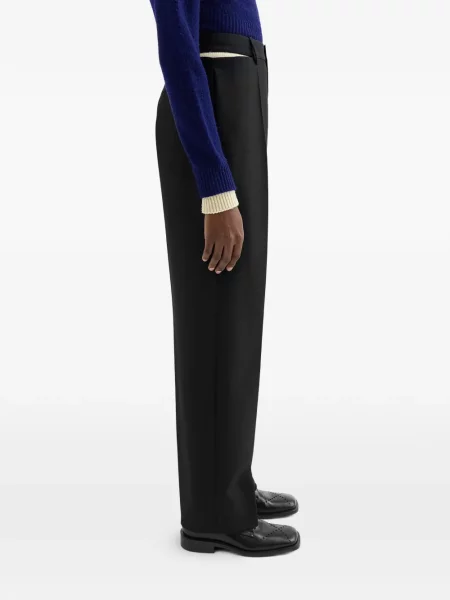 Pantaloni Jil Sander de lână negru