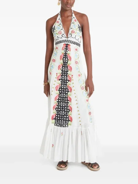 Макси рокля Temperley London бяло