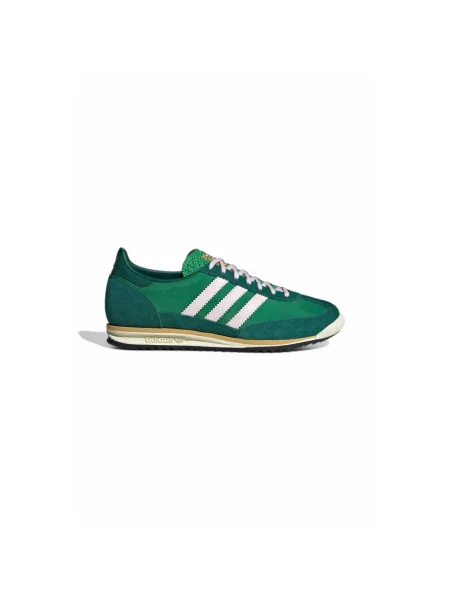 Sneakersy Adidas skórzane zielone