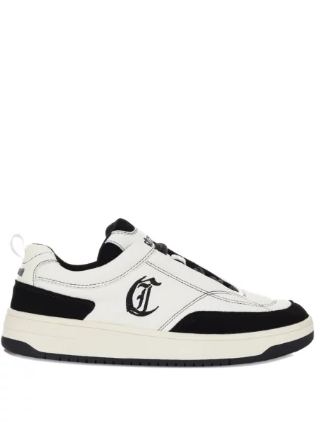 Sneakerși Just Cavalli din piele alb