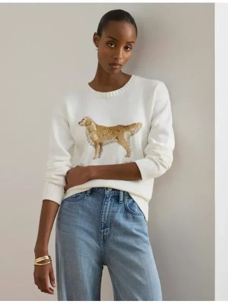 LAUREN RALPH LAUREN Pulover alb