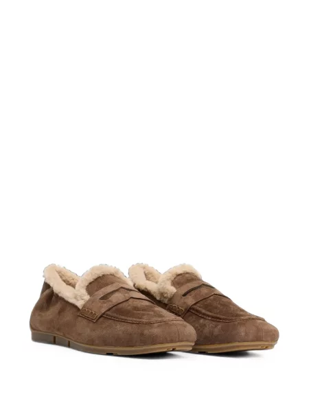 Pantofi loafer Ash cu blană maro