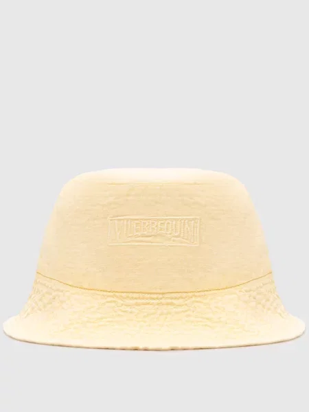 Панама з льону з вишивкою логотипа Vilebrequin жовта