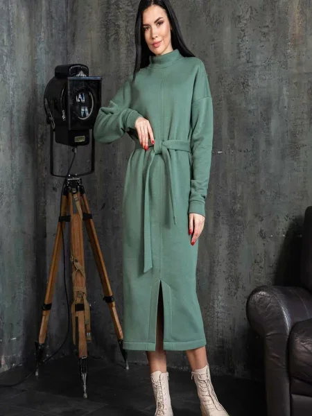 Сукня міді RiMari оливковий фліс