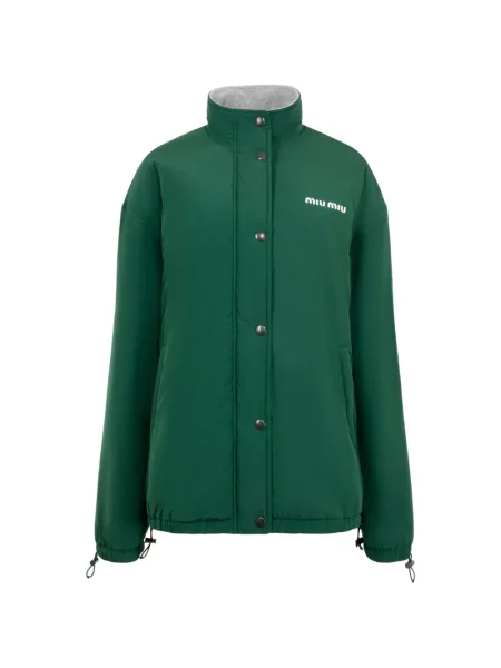 Geacă Miu Miu din fleece verde