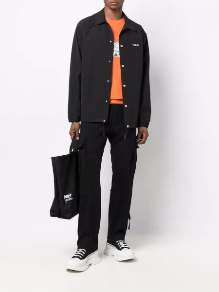 Běžecké cargo kalhoty Marcelo Burlon County Of Milan s výšivkou černé