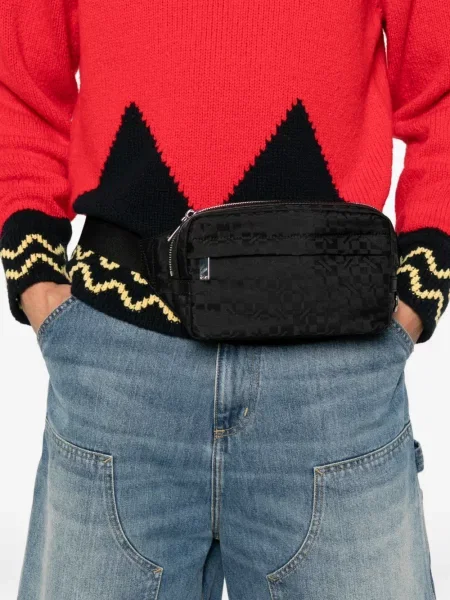 Curea Kenzo din jacard cu autograf negru