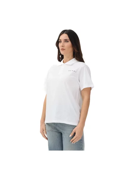 Polo Marni z krótkim rękawem białe