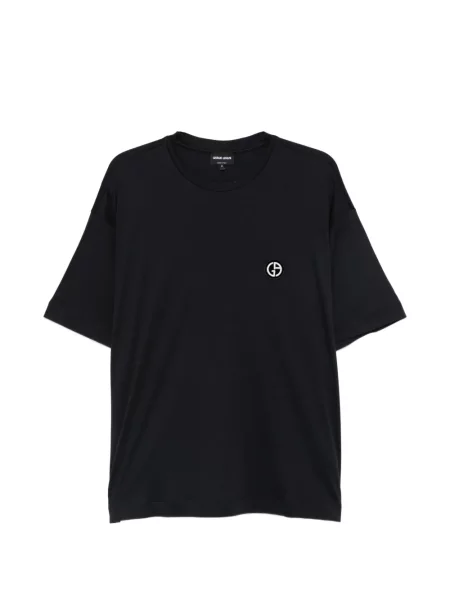 Scurt tricou Giorgio Armani cu autograf albastru