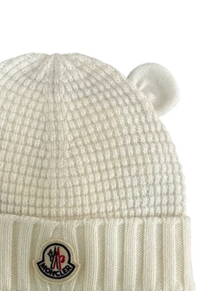 Czapka dziecięca Moncler Enfant biała