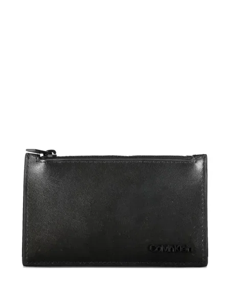 Portofel Calvin Klein din piele cu autograf negru