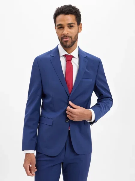 HUGO kurtka modułowa -Arti Mężczyźni Super Slim Fit jednolity 48 niebieski