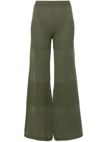 Pantaloni Twinset tricotate verde