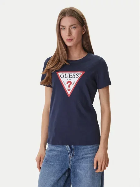 Guess T-Shirt Σκούρο μπλε