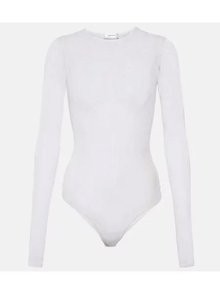 Body Wardrobe.nyc cu model floral din dantelă alb