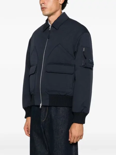 Geacă bomber Maison Kitsune cu autograf albastru