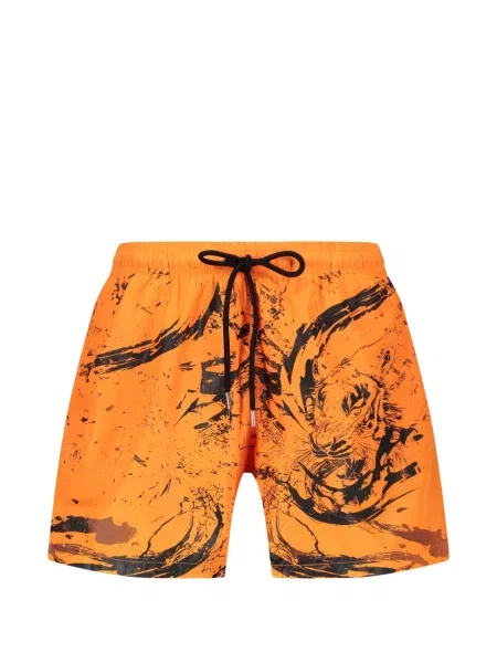 Slip de baie Plein Sport cu imagine cu cordon portocaliu