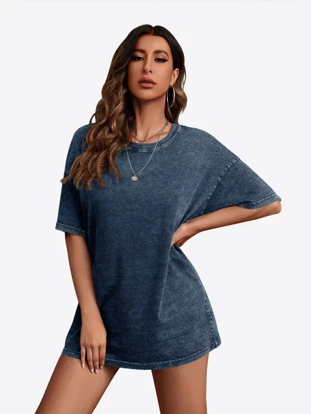 Imily Bela Tricou denim albastru