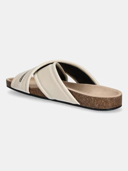 Kožené pantofle JW Anderson Biker Loafer béžové