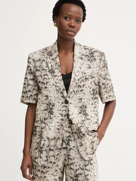 Pinko sacou cu un singur rând de pentru femei din in bej