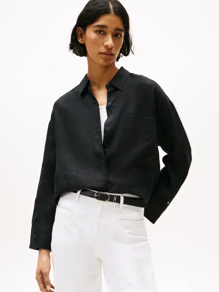 TOMMY HILFIGER Bluză negru