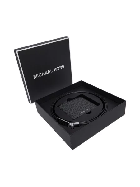 MICHAEL Michael Kors Набір гаманець і ремінь чорний