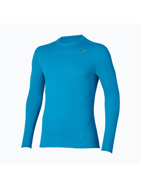 Lung tricou cu mânecă lungă Mizuno cu mâneci lungi alergare albastru