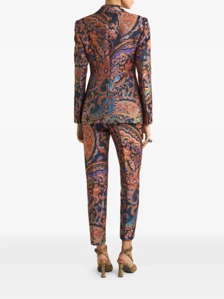 Marynarka Etro w kwiatki żakardowa niebieska