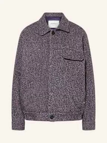 Ottod'ame Kurtka Z Tweedu lila granatowa