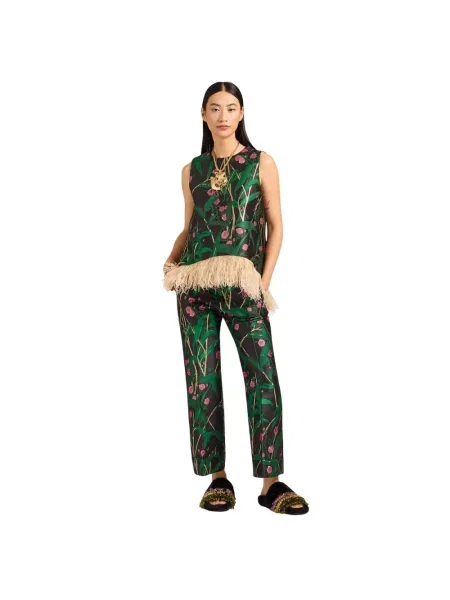 Spodnie La Doublej zielone