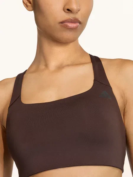 Adidas Sportovní Podprsenka Optime tmavě hnědá