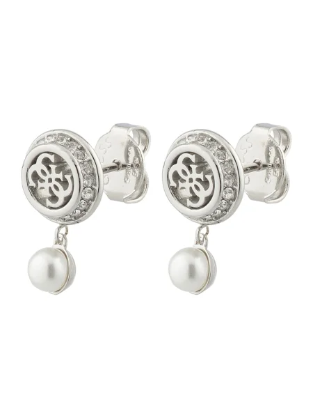 Guess cercei pentru femei TINY PEARLY alb