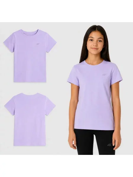 T-SHIRT DZIEWCZĘCA 4F SPORTOWY KOSZULKA fioletowa
