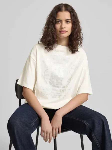 T-shirt o kroju loose fit z czystej bawełny Levi's biała