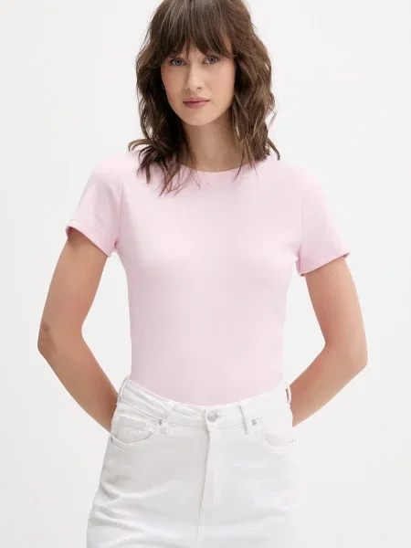 Тениска Hollister Co. дамска розово