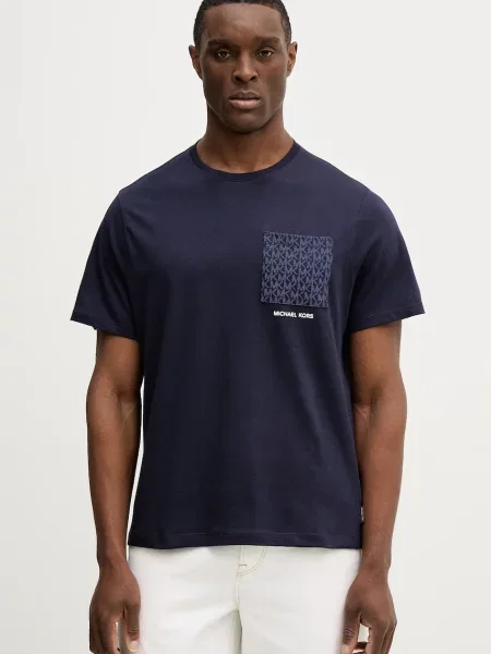 Michael Kors tricou din bleumarin uni