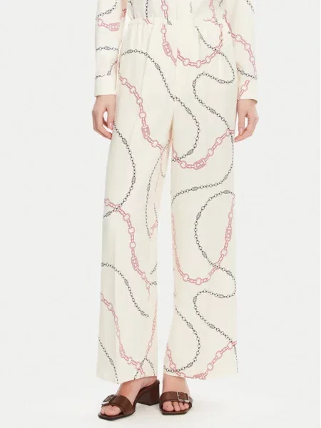 Tommy Hilfiger Spodnie materiałowe Soft Viscose Woven Pants biały
