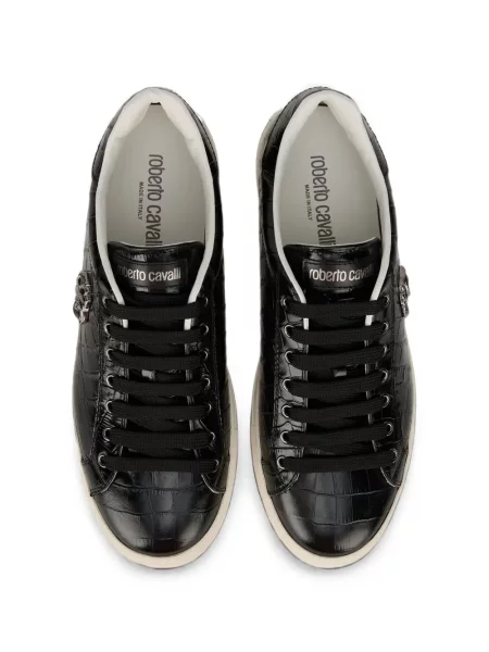 Sneakerși Roberto Cavalli din piele negru