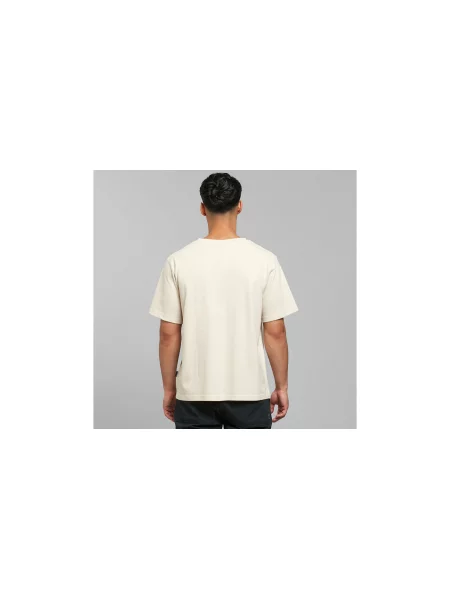 Dedicated T-Shirt Gustavsberg Vanilla White Mężczyźni Koszulki Dedicated Krem Size: M biała