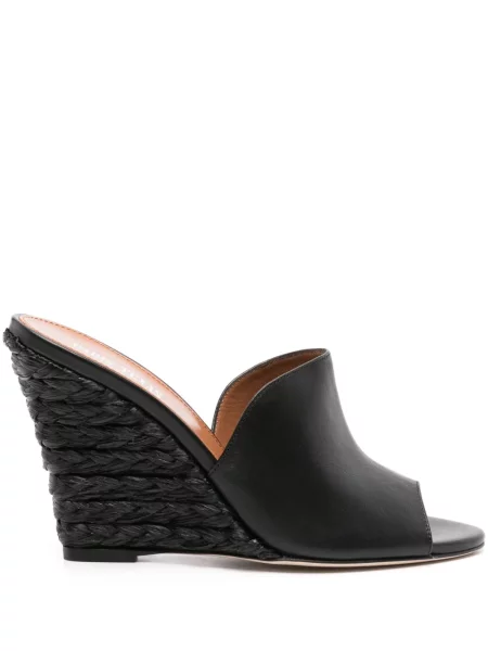 Papuci tip mules Paris Texas din piele negru