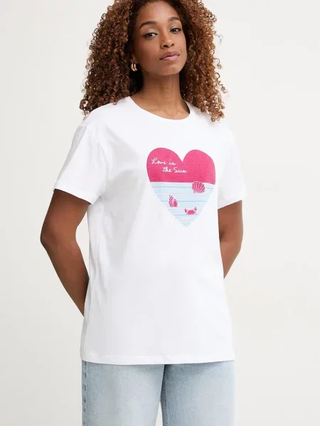 Liu Jo Tricou Love in the sun alb