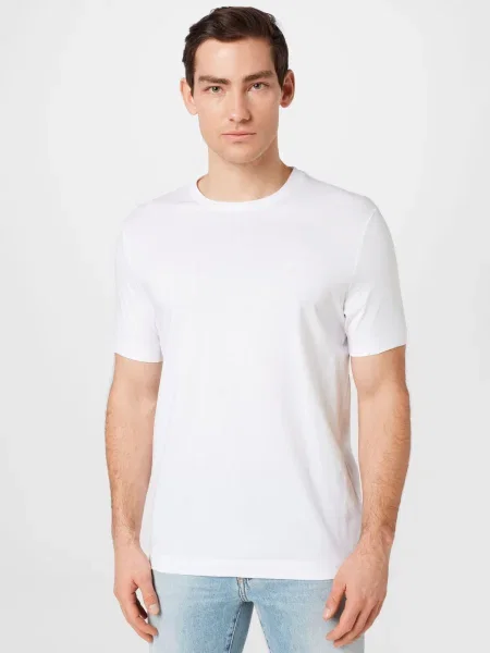 BOSS Black Tricou Thompson murdar alb