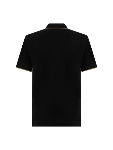 BOSS polo gładki czarny